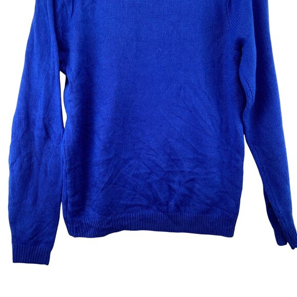 Jolly Sweaters Mens Christmas Sweater Size Medium‎ Blue Reindeer Lights Festive - Picture 7 of 8